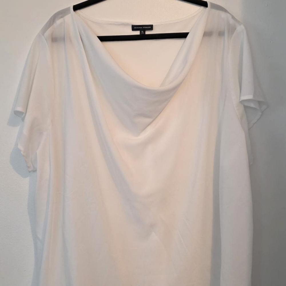 Universal Standard Better Than Silk Shell Top Draped